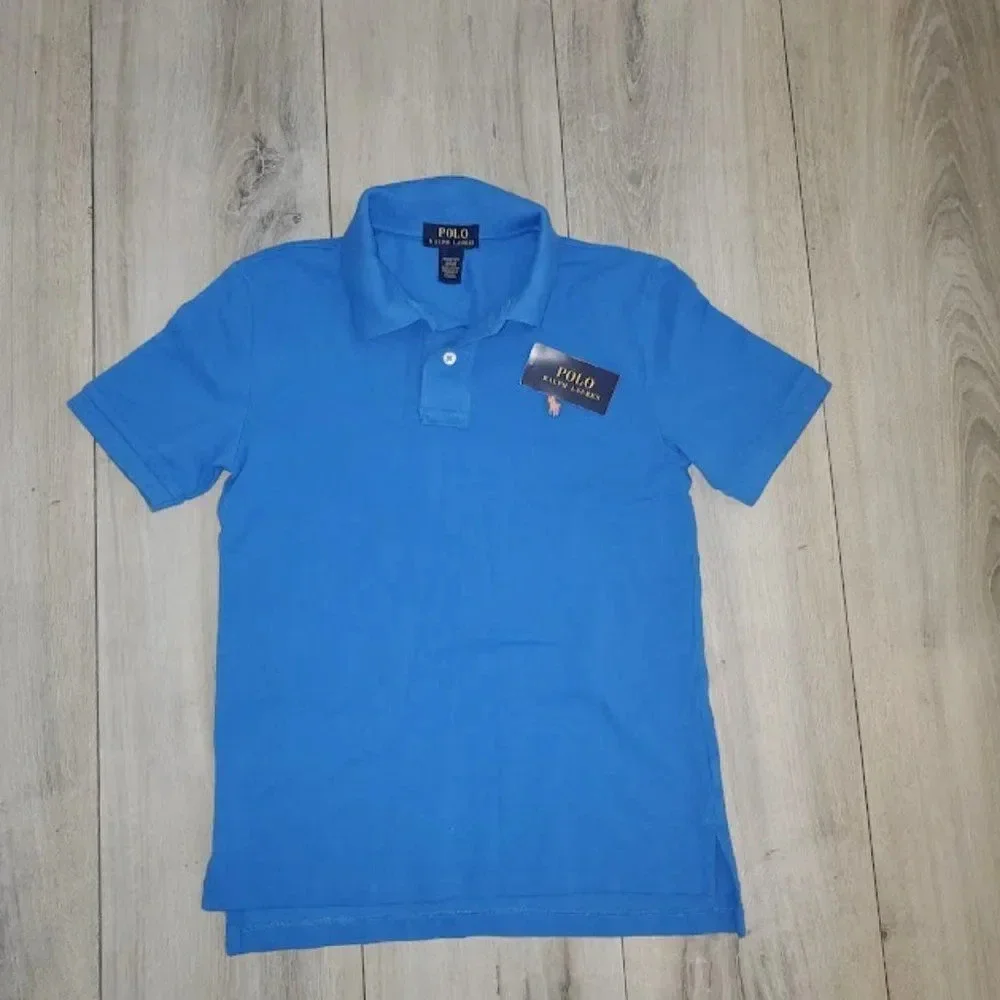 Ralph Lauren boy's's Blue short sleeve Comfort Polo T Shirt Size M